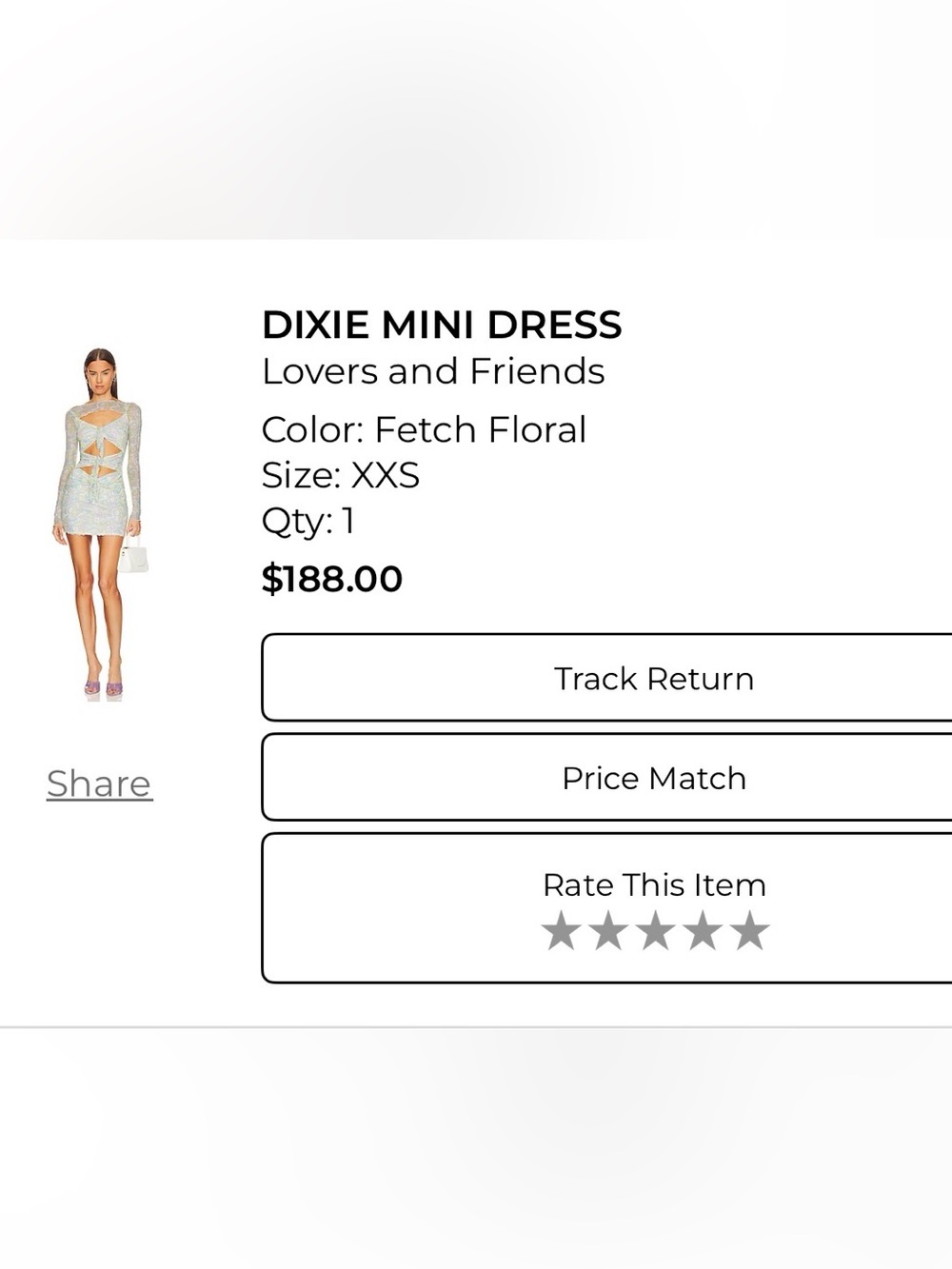 Lovers + Friends Fetch Floral Cutout Mini Dress - Pale Blue